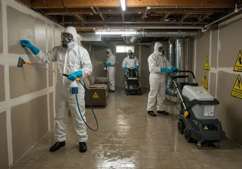 Basement Moisture Removal and Structural Drying process in Newton, IA